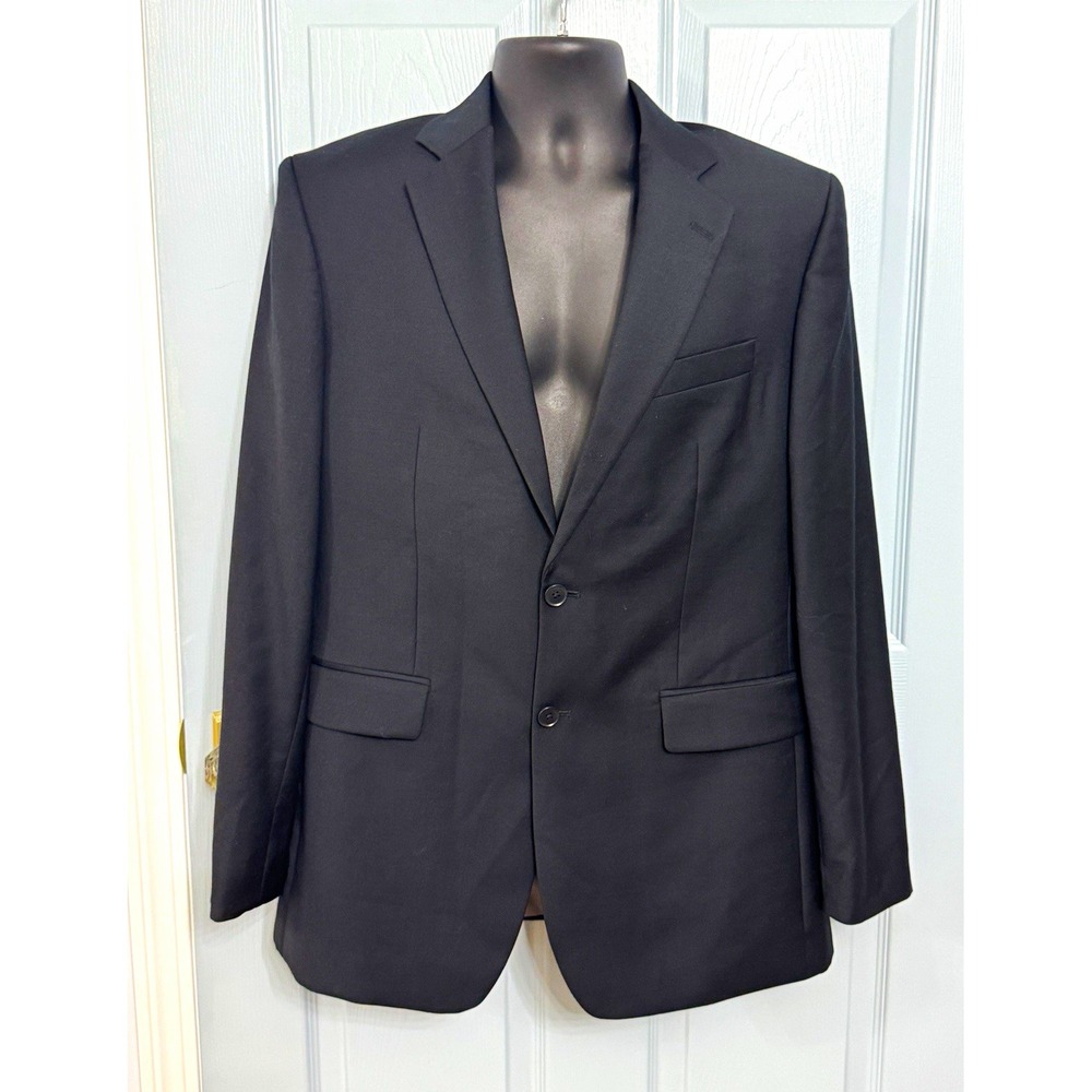 Charles Tyrwhitt Men's Super 110s Wool Black Slim Fit Suit Jacket Blazer 40L